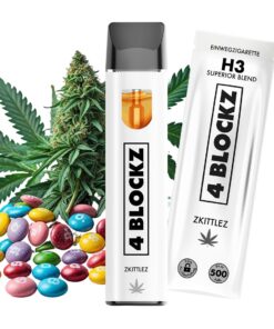 4 Blockz H3 Vape - Zkittlez 1ml