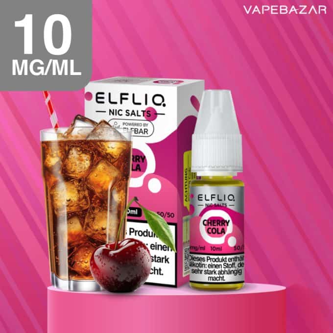 Elfliq Nikotinsalz-Liquid 10 ml – Cherry Cola 10 mg/ml Nikotin