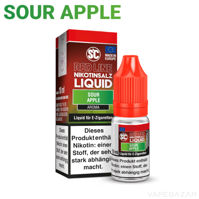 SC Red Line Nikotinsalz Liquid – Saurer Apfel