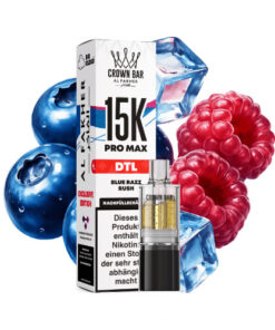 Al Fakher – Crown Bar 15K Pro Max DTL Pod – Blue Razz Rush 10 ml