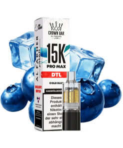 Al Fakher – Crown Bar 15K Pro Max DTL Pod – Kaltes Blau 10 ml