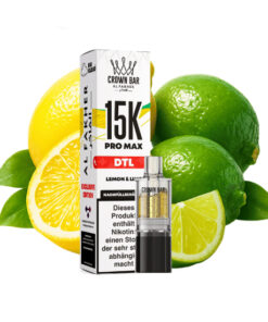 Al Fakher – Crown Bar 15K Pro Max DTL Pod – Zitrone & Limette 10 ml
