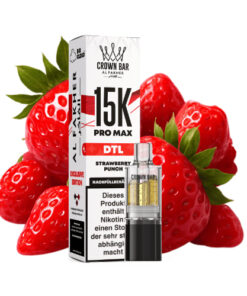 Al Fakher – Crown Bar 15K Pro Max DTL Pod – Erdbeerpunsch 10 ml