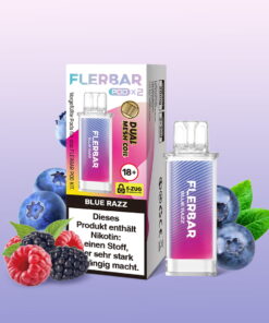 Flerbar Pod – Blue Razz 2 % Nikotin (2 Pods)