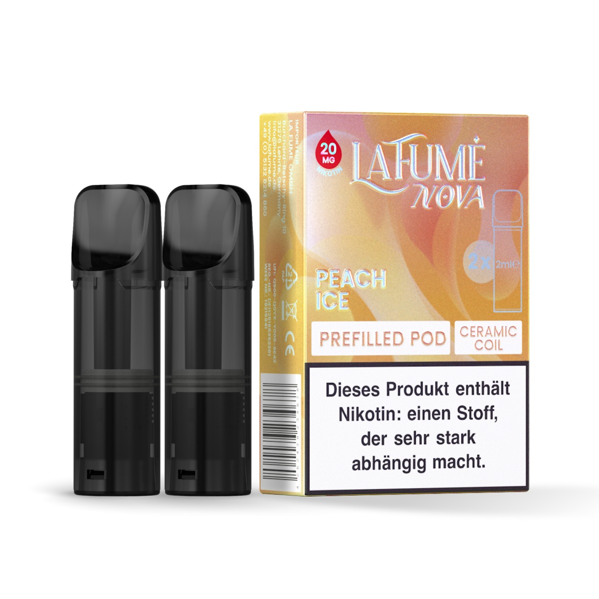 La Fume Nova - POD - Pfirsicheis (2 Kapseln)