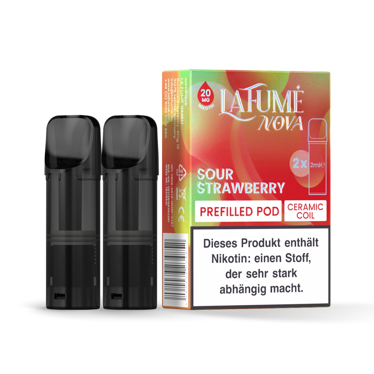 La Fume Nova - POD - Saure Erdbeere (2 Schoten)