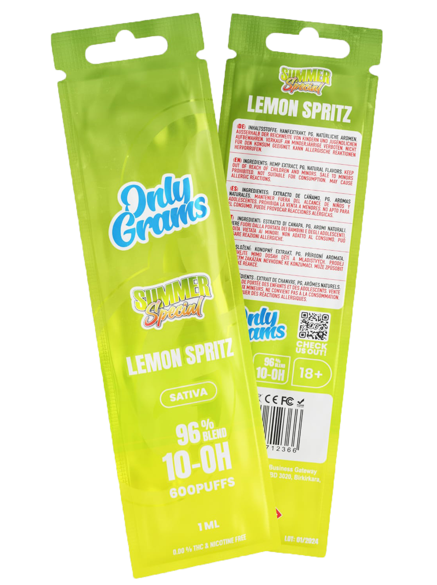 Only Grams 10-OH-Blend Vape - Zitronenspritzer 1ml