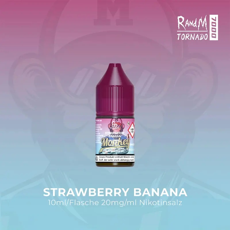 RandM Tornado - Erdbeer-Banane-Nicsalz-Flüssigkeit 10 ml | 20 mg/ml