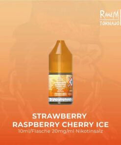 RandM Tornado - Erdbeer-Himbeer-Kirsch-Eis Nicsalt Liquid 10ml | 20mg/ml