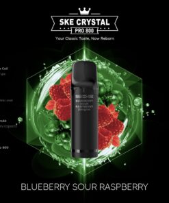 SKE Crystal Pro 800 Pod - Blaubeere Sauer Himbeere 2% Nikotin (2er Pack)