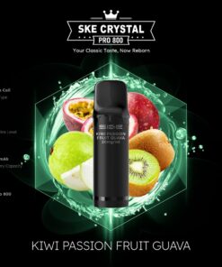 SKE Crystal Pro 800 Pod – Kiwi, Passionsfrucht, Guave, 2 % Nikotin (2er-Pack)