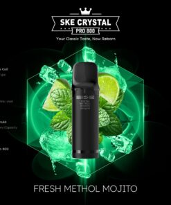 SKE Crystal Pro 800 Pod – Frischer Methol-Mojito, 2 % Nikotin, 2 Stück
